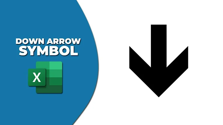 How to insert down arrow symbol in excel