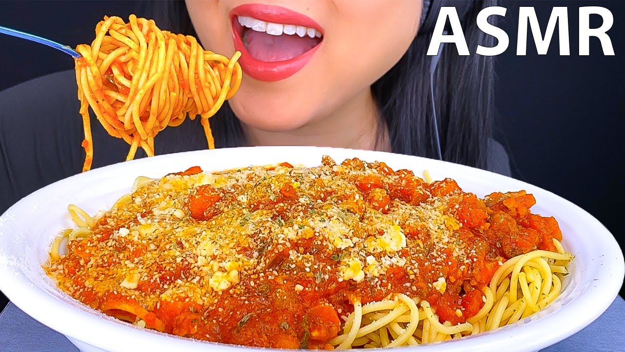 ASMR GIANT BOWL OF SPAGHETTI (EATING SOUNDS) ASMR Phan