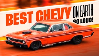 INSANE CHEVY with FULL RACE SPEC at Track Day  Inline 6 Cylinder PURE LOUD SOUND!