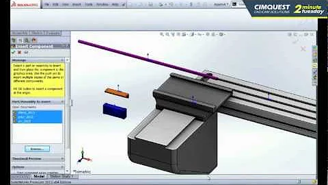 Inserting Multiple Components in Assemblies 2 Minute Tuesday - SolidWorks 2013 by Cimquest