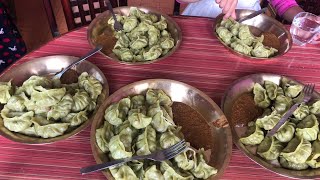 आयो है हरियो मोमो ? KABEETA BANTAWA VEG GREEN MOMO HEALTHY MOMO MUKBANG YUMMY ?