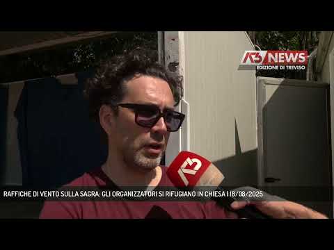 RAFFICHE DI VENTO SULLA SAGRA: GLI ORGANIZZATORI SI RIFUGIANO IN CHIESA | 18/08/2025