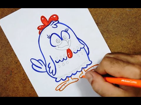Como desenhar uma galinha 