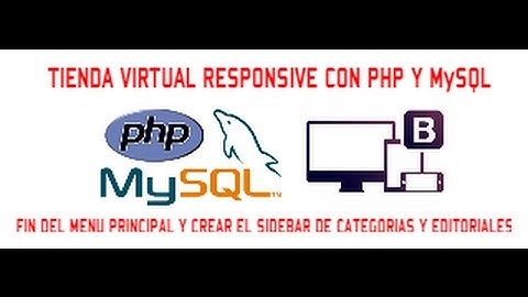 TIENDA VIRTUAL RESPONSIVE CON PHP & MYSQL - VIDEO 04