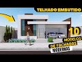 10 MODELOS DE FACHADAS MODERNAS COM TELHADO EMBUTIDO #04