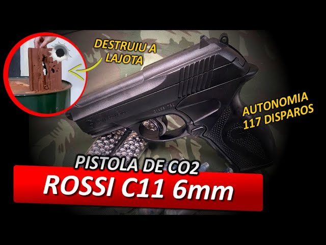 Combo Airgun Pistola C11 Rossi Wingun Esfera De Aço 6mm