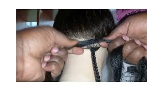 Four ways of starting box braids / How to grip box braids.#grippingboxbraids #boxbraids