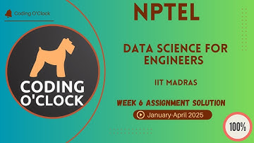 NPTEL Data Science for Engineers Week 6 Assignment Solution January - April 2025 IIT Madras