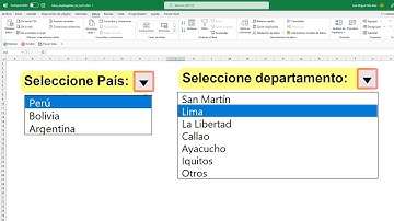 Listas desplegables independientes en Excel