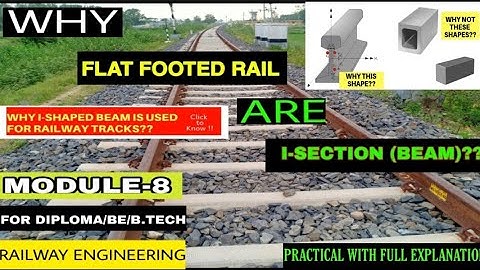 MOD-8|||WHY RAIL ARE I-BEAM(I-SECTION).||| FULL EXPLANATION BY SANTOSH SIR