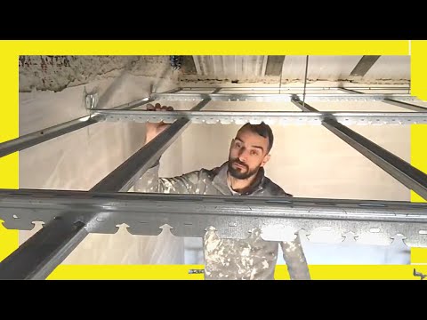 ✅ HOW to Make PLASTERBOARD Ceiling With METAL STUD 💪🏼 drywall