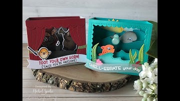 Lawn Fawn | Shadow Box Card Add Ons Ocean & Theater