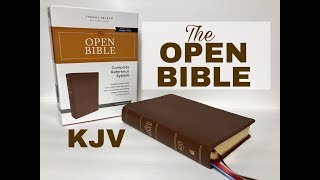 KJV Open Bible Review Brown Genuine Leather