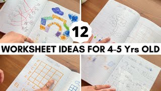 Worksheet Ideas For 4 - 5 Yrs Old | Worksheet Ideas For KINDERGARTEN, PRESCHOOL, LKG & UKG Kids