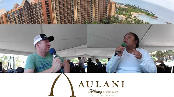 Gary Moore talks with Alyssa Kane at Disney's Aulani