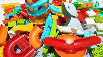 Satisfying Building Blocks Marble Run Long Track Whale 436- Marble Run ASMR TV Live 14