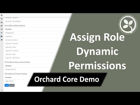Assign Role Dynamic Permissions - Orchard Core Demo