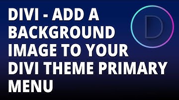 Divi - Add an image background to your Divi theme primary menu