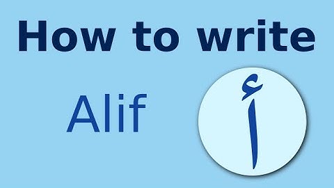 Arabic alphabet: how to write Alif "ألف"