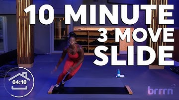 10 Minute Challenging Follow Along Slide Board Workout | Includes Warmup
