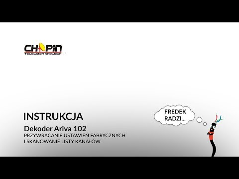Jak zresetować dekoder Ferguson Ariva 102 i wyszukać kanały cyfrowe
