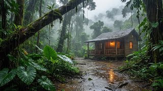 Fall Asleep Naturally with Heavy Rain on a Forest Stream | ASMR Rain Sounds on a Forest Lake screenshot 1