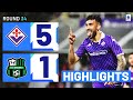 Fiorentinasassuolo 51  highlights  goals galore in florence  serie a 202324