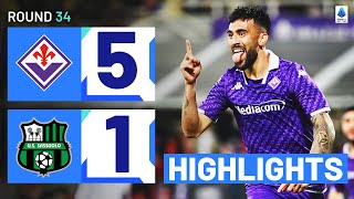 : FIORENTINA-SASSUOLO 5-1 | HIGHLIGHTS | Goals galore in Florence! | Serie A 2023/24