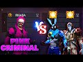 NEW PINK CRIMINAL VS 2 BIGGEST YOUTUBERS IN FREE FIRE