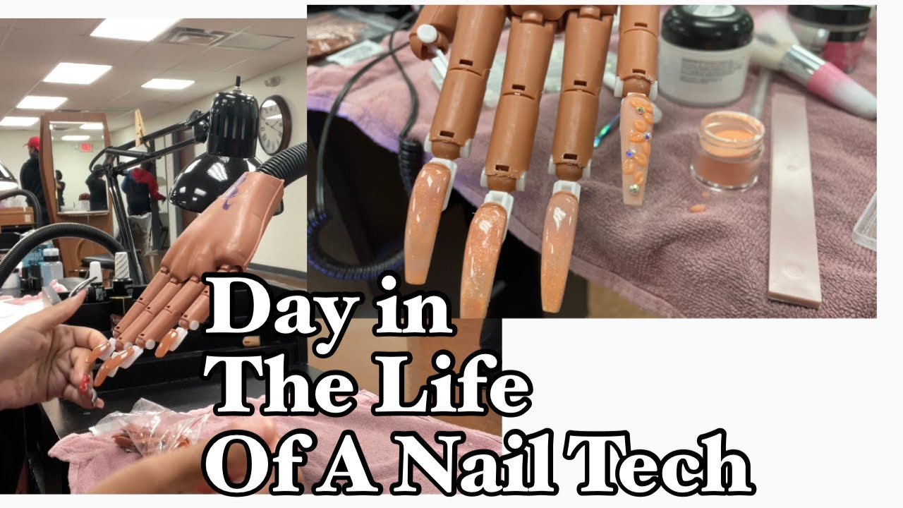 DAY IN THE LIFE OF A NAIL TECHPART 2 YouTube