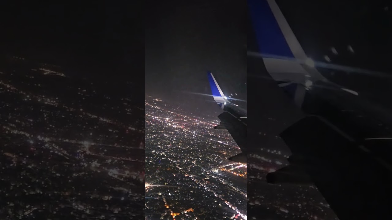 Flight ✈️  Landing At Patna Airport in Night  #Bihar # patna #flight #Night #adventure #fear #love