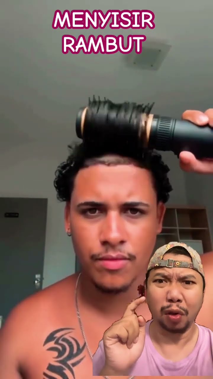 SISIR PUTAR RAMBUT IKAL!!!?? #barber #funny #hair #comedy