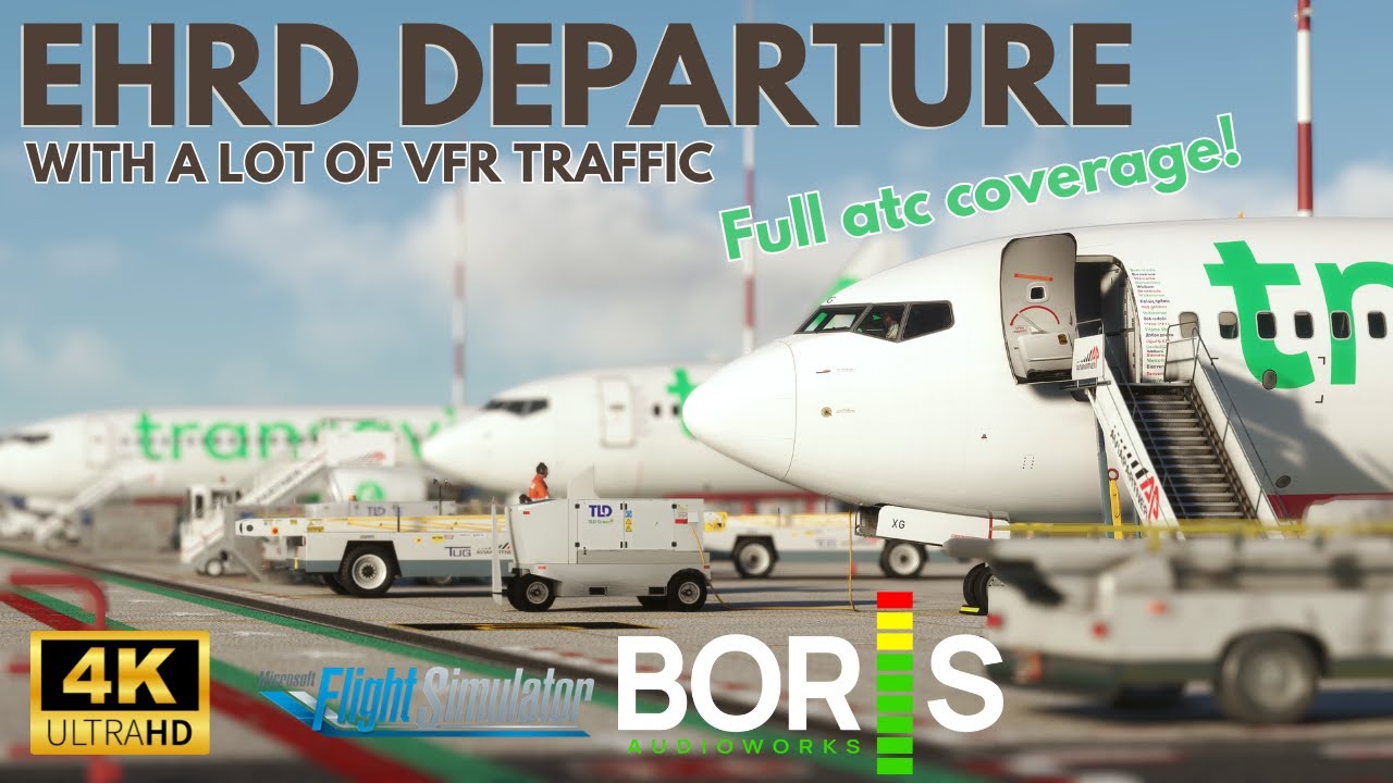 MSFS | Take-Off between LOTS of VFR traffic EHRD | PMDG 737 - YouTube