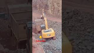 Excavator ? short #video ? status ️ Cat #machine  fast #loading# for# hard work ️️