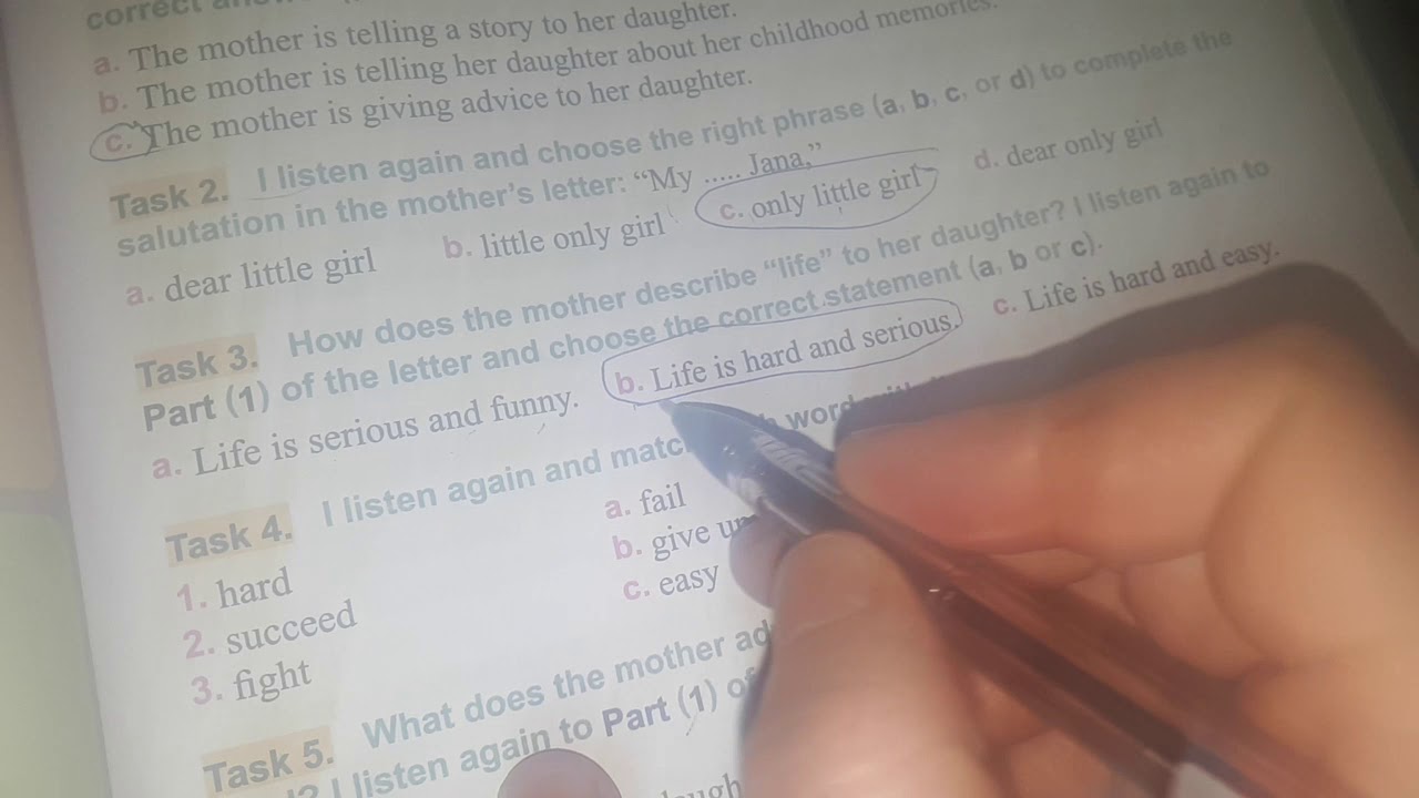 الرابعة متوسط الجيل الثاني task 1,2,3,4,5,6,page97