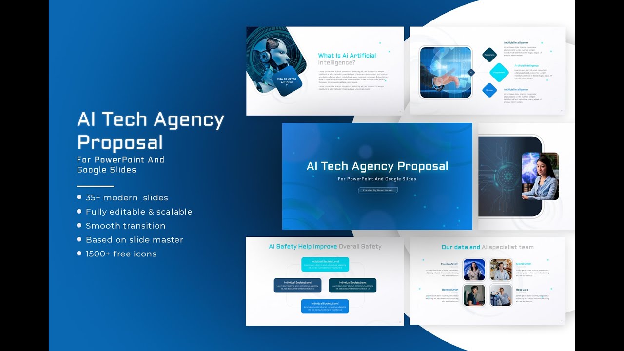 AI Tech Agency Proposal Presentation Template - YouTube