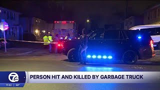 Person killed after being hit by garbage truck in Westland, police investigating