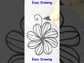 easy flower drawing step by step in 1 minutes , #shorts #short #flower #drawing #draw #art #easydraw