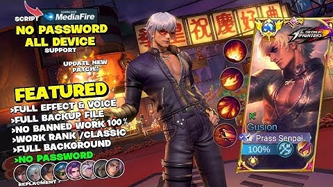NEW | SCRIPT SKIN GUSION KOF - K DASH NO PASSWORD | FULL EFFECT VOICE | NEW PATCH