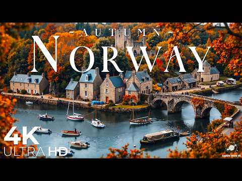 Autumn in Norway 4K 🍁 Golden Autumn Leaves on Majestic Fjords & Waterfalls | VIDEO 4K UHD