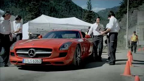 Michael shoemaker testing the new Mercedes Benz sp...