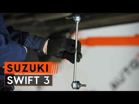 How to replace front anti roll bar link on SUZUKI SWIFT 3 Hatchback [TUTORIAL AUTODOC]