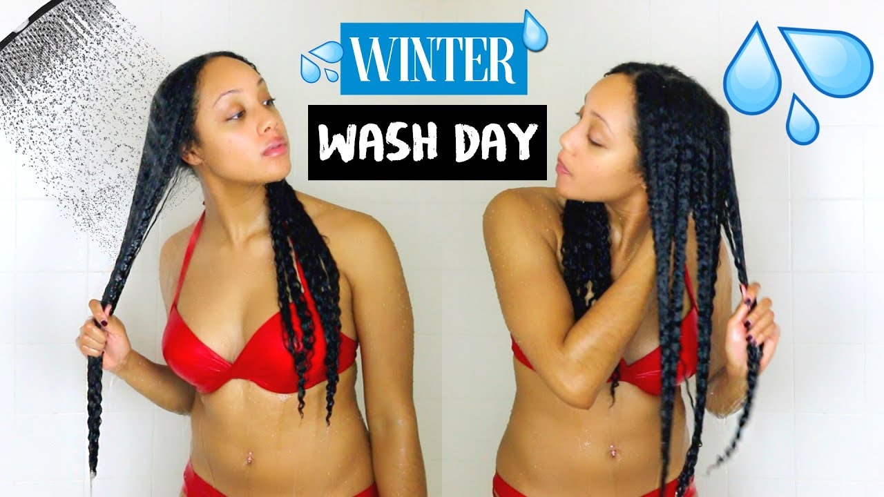 WINTER WASH DAY ROUTINE for Moisture  Length Retention