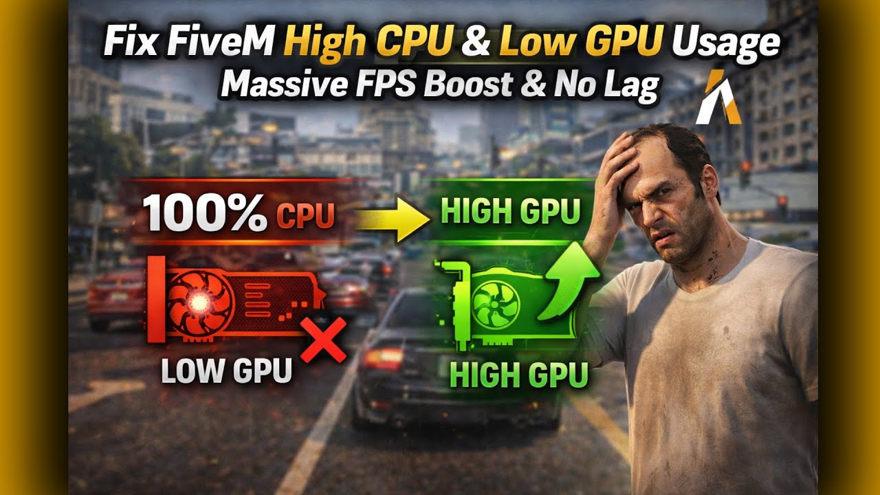 Fix FiveM High CPU & Low GPU Usage | Massive FPS Boost & No Lag
