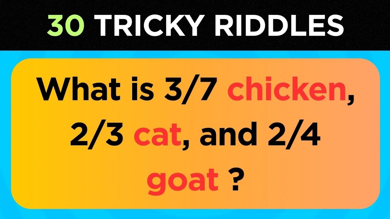 Only a Genius Can Solve These Riddles  🧩🤔🔥 30 Tricky Riddles That'll Stretch Your Brain