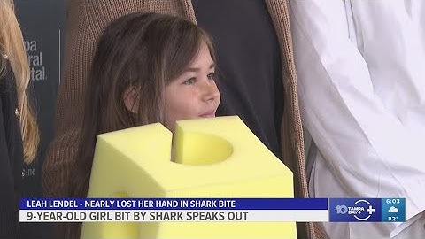 9-year-old who nearly lost her hand in shark bite speaks at TGH following release from ICU