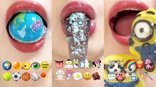 asmr 10 MINUTES SATISYING EMOJI FOOD CHALLENGE (RELAXING & SLEEP) 10분 이모티콘 순서대로 먹기 eating sounds