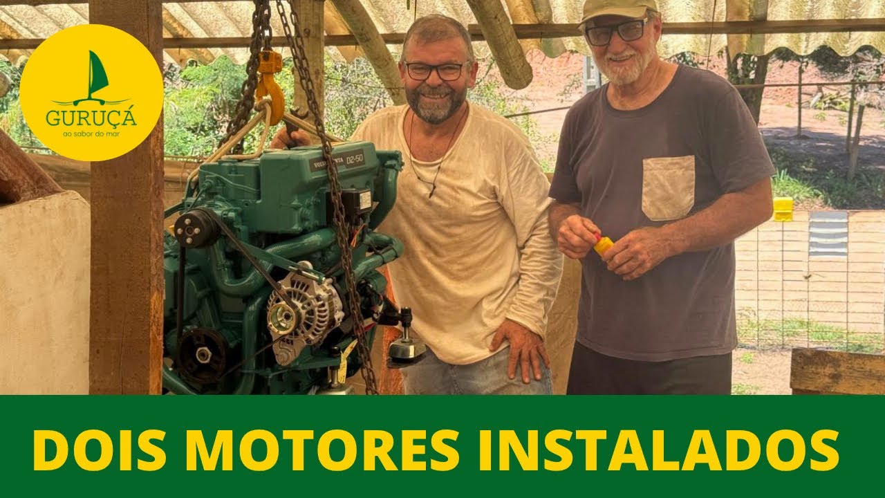 ⁣392| INSTALAÇÃO MOTOR VOLVO PENTA D2-50 EM NOSSO CATAMARÃ.