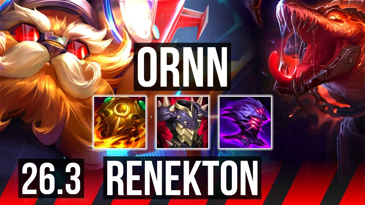 ORNN vs RENEKTON (TOP) | EUW Diamond | 26.3