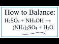 Balancing Chemical Reactions Concepts
